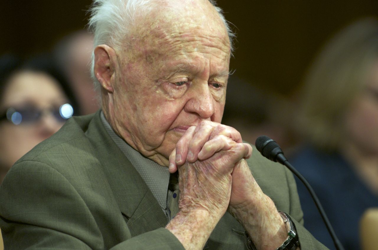 <a href="http://www.dailymail.co.uk/femail/article-481481/Whats-5ft-3in-7-ex-wives-temper-like-volcano-Mickey-Rooney.html" target="_blank" target="_blank">In a 2007 interview with the Daily Mail</a>, lifelong actor Mickey Rooney said he became a Christian in the 1970s after struggling with addictions to drugs and gambling, and nearing bankruptcy. "Everything is about looking for happiness and God. That was a sentiment shared by my dear friend Ronald Reagan," he said. <a href="http://www.cnn.com/2013/05/25/living/gallery/atheists/index.html">Related photos: Famous atheists and their beliefs</a>