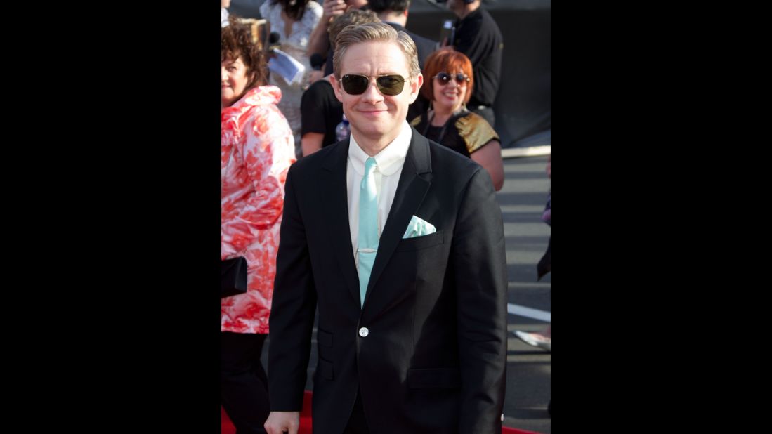 Actor Martin Freeman, who plays Bilbo, arrives for the world premiere.