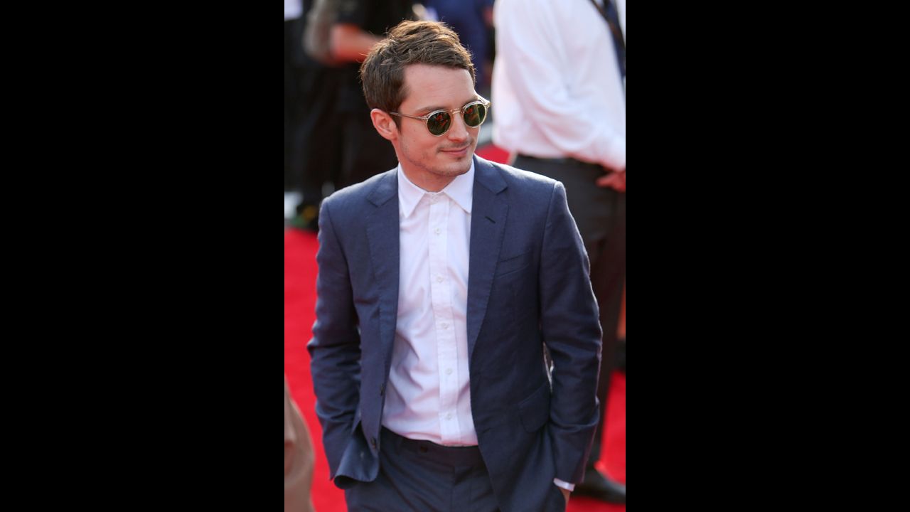 Elijah Wood, who plays Frodo in "The Lord of the Rings" and "The Hobbit: An Unexpected Journey," is seen at the world premiere.