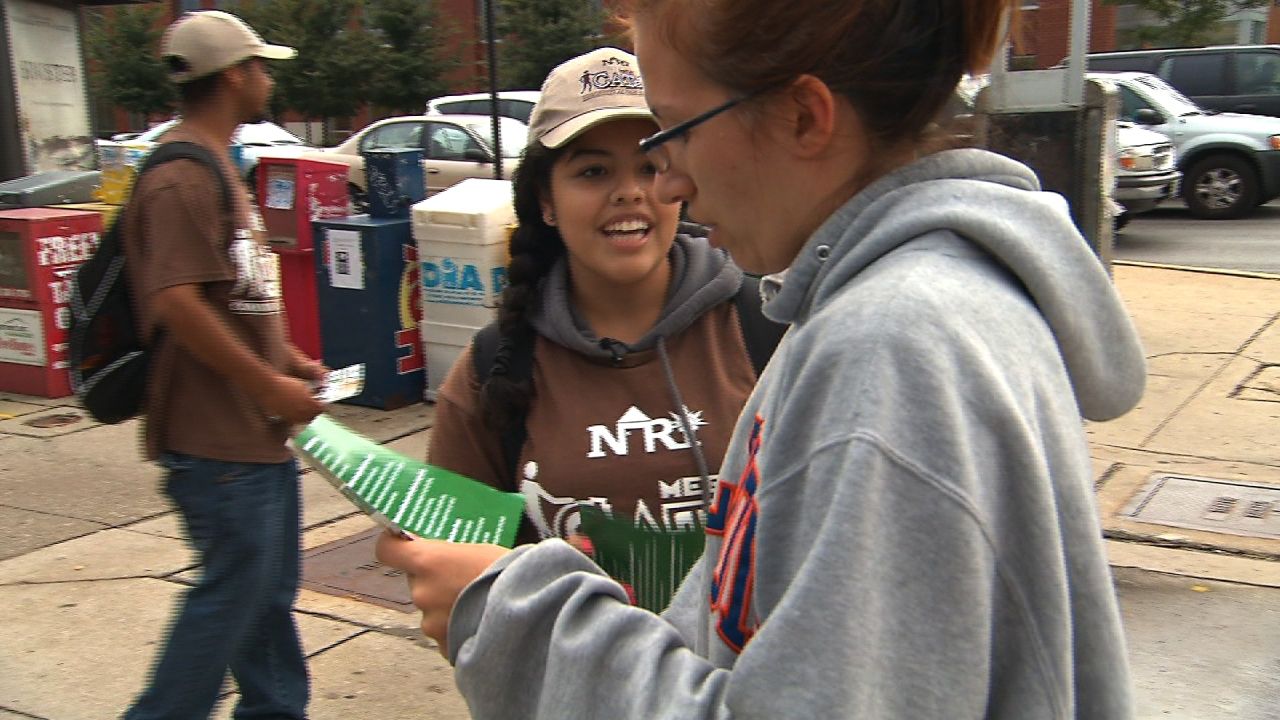 The $55 million program paid teens $8.75 an hour to distribute fliers with positive messages.