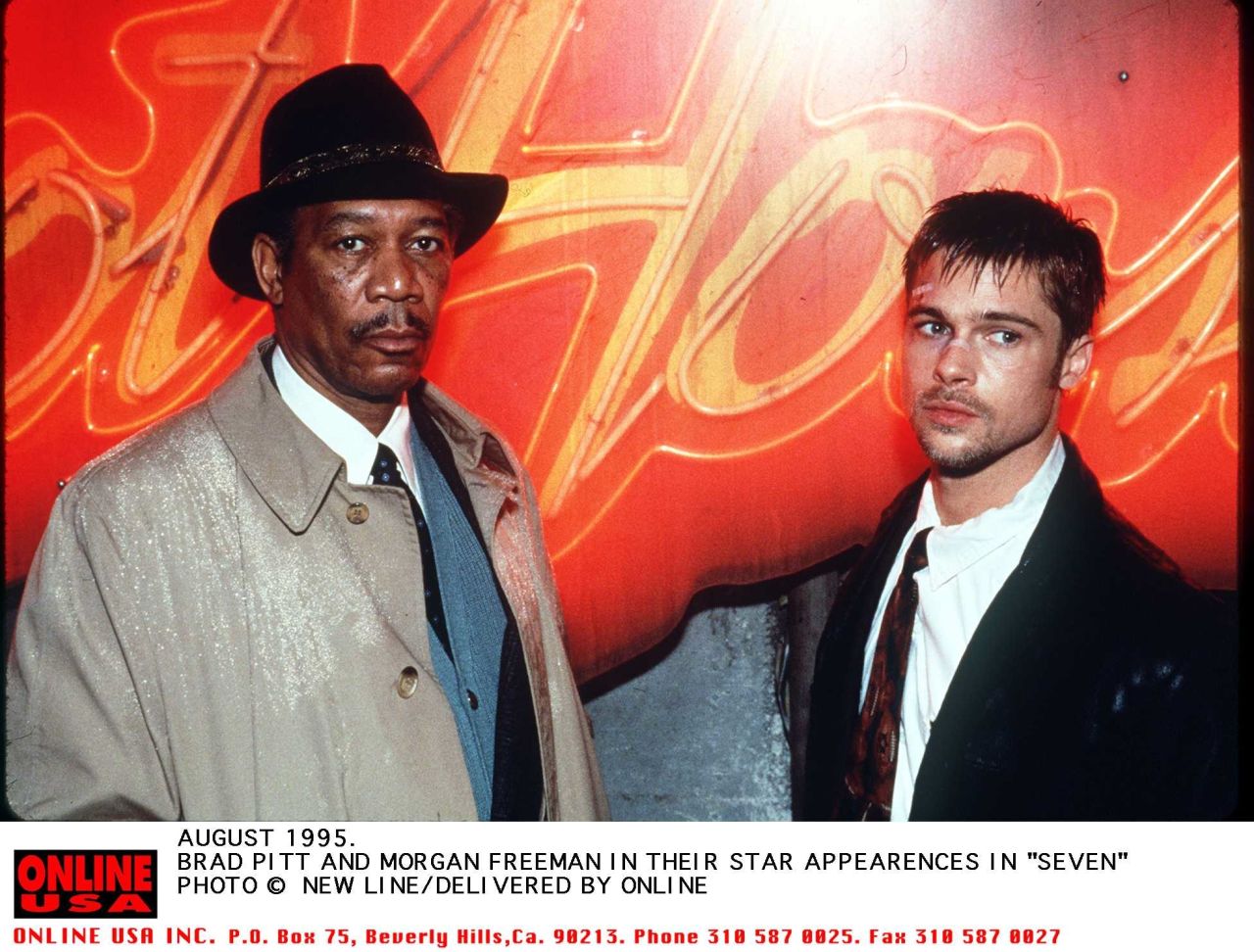 In 1995, Pitt had another breakout role in the thriller "Se7en," in which he co-starred with Morgan Freeman.