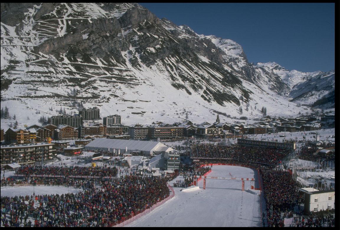 Val d'Isere hosted the alpine skiing at the 1992 Winter Olympics, and huge crowds flocked to the Alps.