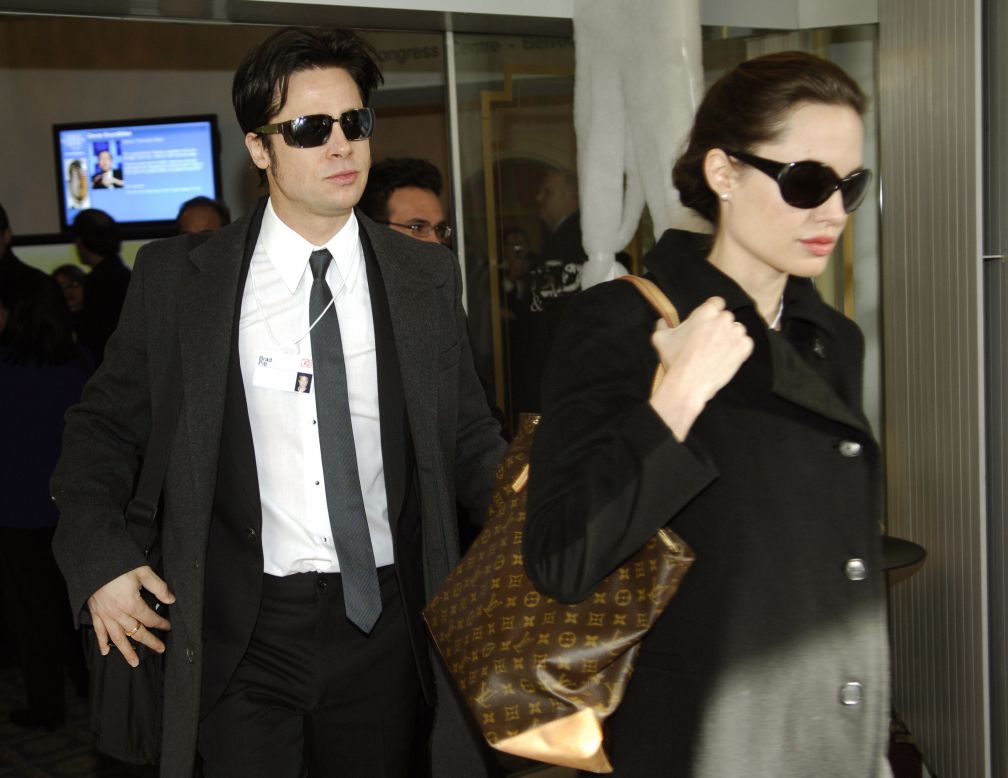 In January 2006, the pair (seen here in Switzerland at the time) announced that they were expecting a baby. Pitt and Jolie's daughter, Shiloh, arrived that May. 