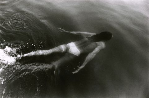 Peta swims in a lake on the Pine Ridge Indian Reservation in South Dakota in 1991.