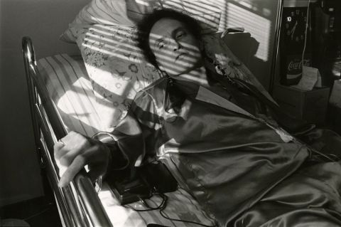 Peta lays in a bed at Pater Noster House in 1992. See the full gallery at <a href="http://life.time.com/history/behind-the-picture-the-photo-that-changed-the-face-of-aids/?iid=lb-gal-viewagn#1" target="_blank" target="_blank">Life.com</a>.