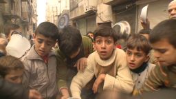 Children fight for food in Aleppo _00001605