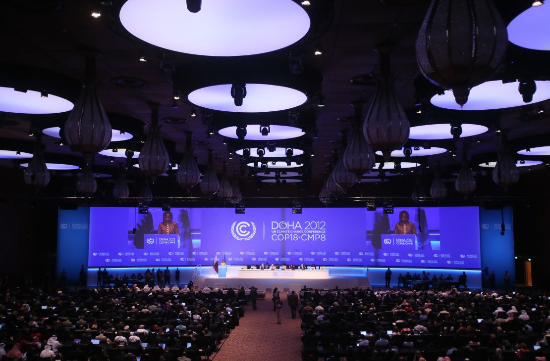  The opening ceremony of the 18th United Nations climate change conference in Doha on November 26, 2012. 