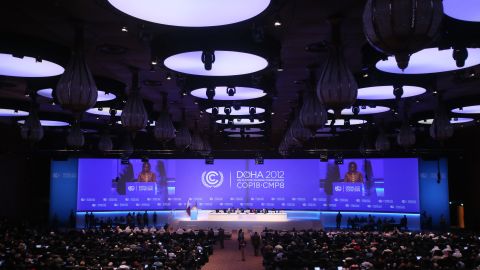 The opening ceremony of the 18th United Nations climate change conference in Doha on November 26, 2012.