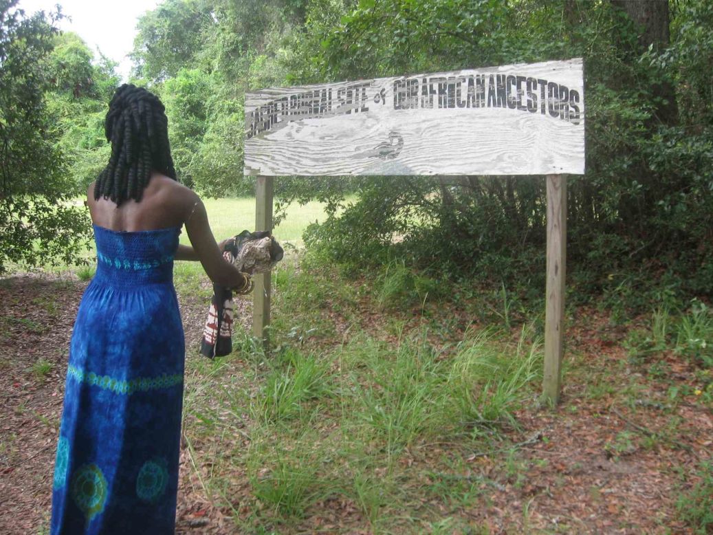 Queen Quet honors the Gullah/Geechee ancestors at the community's sacred burial ground.