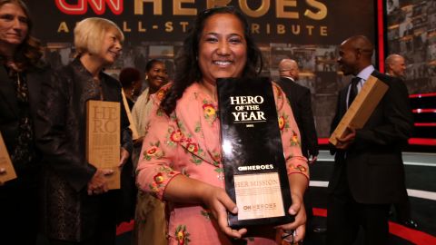 Pushpa Basnet at the CNN Heroes: An All Star Tribute event in 2012, in Los Angeles, California.