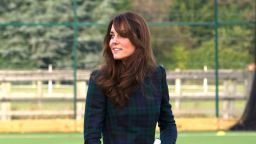 PANGBOURNE, UNITED KINGDOM - NOVEMBER 30: Catherine, Duchess of Cambridge takes part in a day of activities and festivities to mark the occasion of St Andrew's Day at St Andrew's School on November 30, 2012 in Pangbourne, Berkshire, England. The Duchess visited the Pre-Prep School for under-5s, unveiled a plaque to officially open a new artificial turf playing field and met members of the school's hockey team, which she played for during her time as a pupil at the school (1986-1995). The Duchess also toured the school privately and watched the school's Progressive Games which are traditional games played indoors by teachers and students on St. Andrew's Day. (Photo by Arthur Edwards - WPA Pool/Getty Images) 