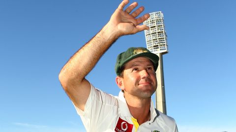 Ricky Ponting retires from international cricket during a test match between Australia and South Africa at WACA on December 3, 2012.