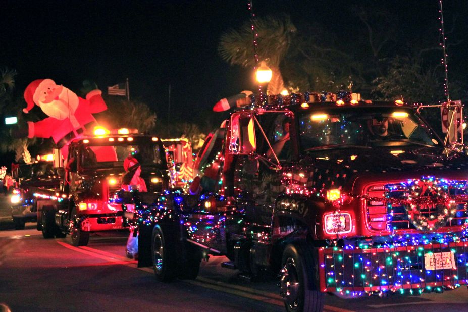 In the Floridian coastal town of Sebastian, "people decorate cars and boats to show their spirit of Christmas" before parading them through town, said <a href="http://ireport.cnn.com/people/postman555">Billy Ocker</a>. "Old cars, boats, bikes, tow-trucks, fire trucks and floats," are a common sight. "Anything that has wheels would be allowed," he added. 