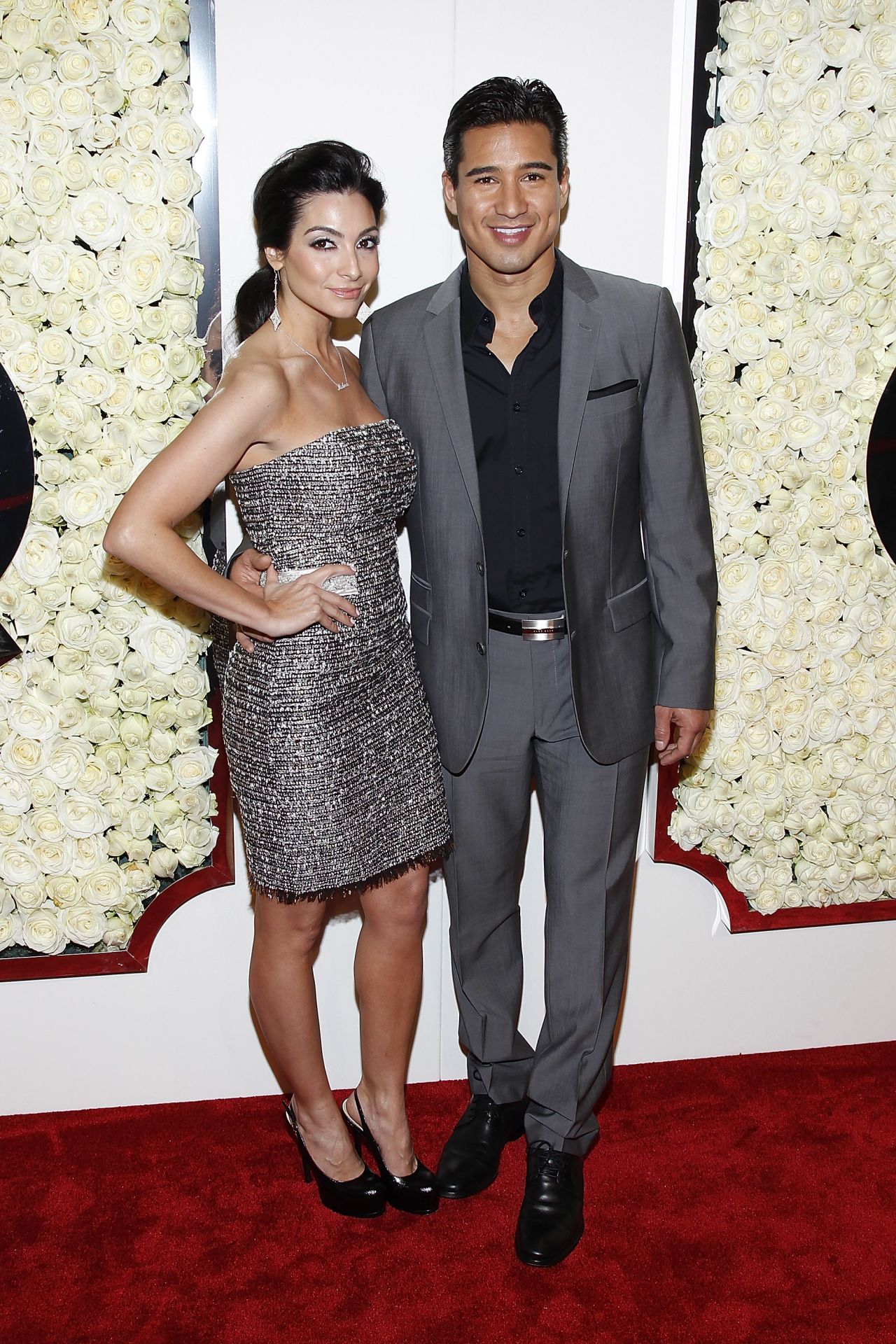 Mario Lopez surprised Courtney Mazza in 2012 with a New Year's proposal while on vacation <a href="http://www.extratv.com/2012/01/04/mario-lopez-begins-the-new-year-with-a-surprise-proposal-to-courtney-mazza/" target="_blank" target="_blank">with friends and family in Mexico. </a>They are now the parents of two.
