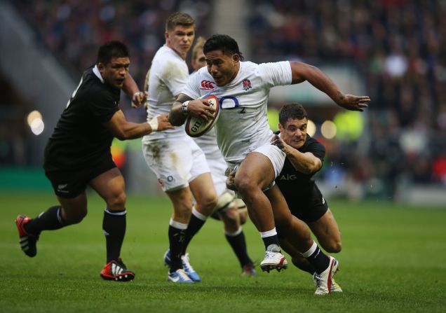 England ended the world champions' 20-match unbeaten run at Twickenham, inspired by Samoa-born center Manu Tuilagi.