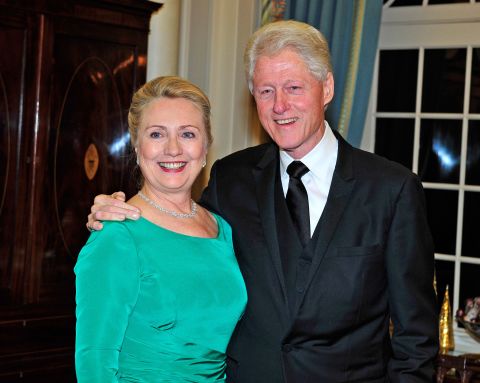 The Clintons hosted the recipients Saturday night at a State Department dinner.