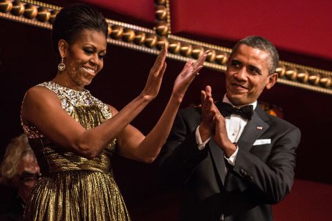 The Obamas celebrate the accomplishments of the Kennedy Center honorees.