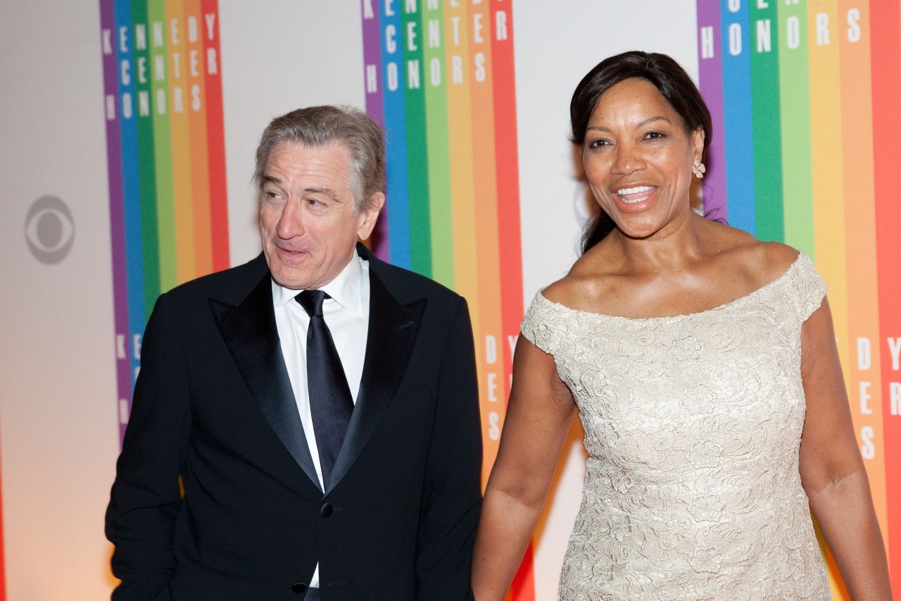 Actor Robert De Niro and his wife, Grace Hightower, attend the 35th Kennedy Center Honors on Sunday.