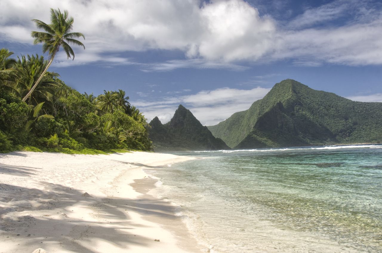 Just a quick flight from Pago Pago to the three-square-mile Ofu in the Manu'a Islands, part of American Samoa, will deliver you to pristine, white-sand beaches and lovely Polynesian culture. 