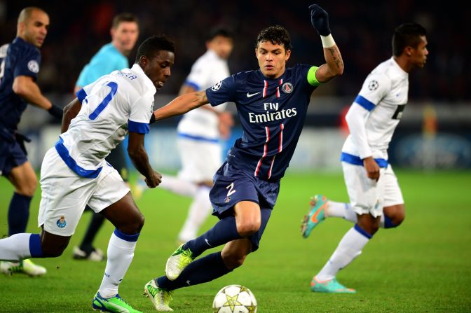 Paris Saint-Germain star Thiago Silva played a key role in his side's 2-1 win over Porto. The Brazil defender fired his team ahead after 29 minutes before Jackson Martinez equalized for Porto. Ezequiel Lavezzi's 61st minute strike ensured victory for the French.