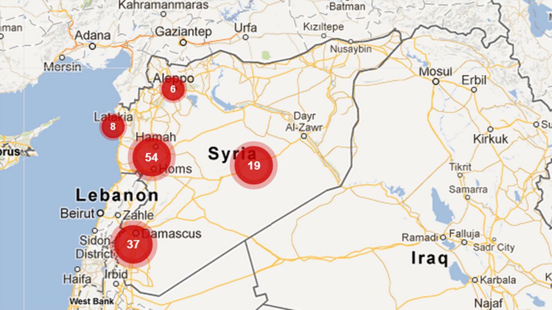 Women Under Siege posts an interactive map of reports of rapes. https://womenundersiegesyria.crowdmap.com/.