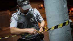 The Brazilian city of Sao Paulo has been battling a crime wave, with 100 police officers dying this year -- prompting security concerns ahead of the 2014 World Cup.