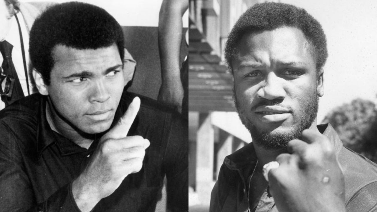 Muhammad Ali, left, "demonized" Joe Frazier to hype up their fights despite being showed respect outside the ring by his rival. "He came up with the gorilla term to create a spectacle, which he knew was important, but it revved himself up too," Tu says. "He needed to have a real enemy. By the end of the (Manila) fight, he said that Frazier brought out the best of him."