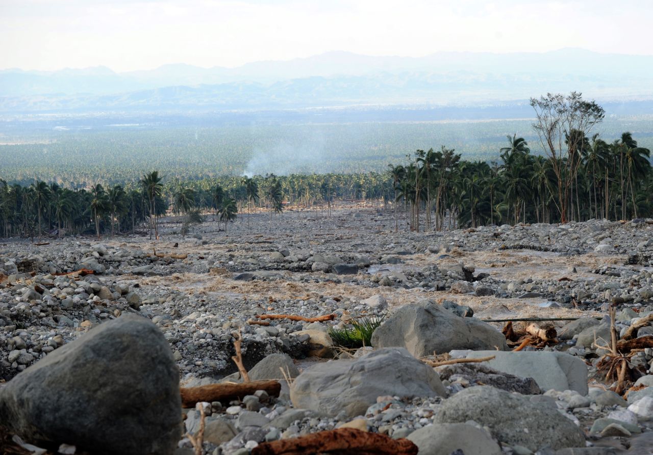 These boulders cascaded into New Bataan township. This picture was taken December 5.