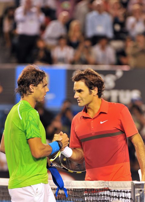 Rafael Nadal, left, ended the tennis dominance of Roger Federer but they have publicly expressed their friendship despite reports of arguments about on-tour issues. "As people get older they've done so much, broken lots of records, I think that competitive edge is slightly dulled," Tu says. "That makes it easier to be friendlier. You can keep your dignity if you're not crying every time you lose to a younger, faster athlete."