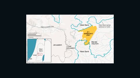 Map: Israel E1 settlement plan