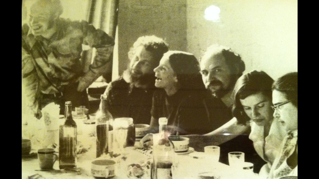 Connie Smukler, center, meets with prominent refuseniks in a Moscow flat in 1975. Natan Sharansky is standing. 