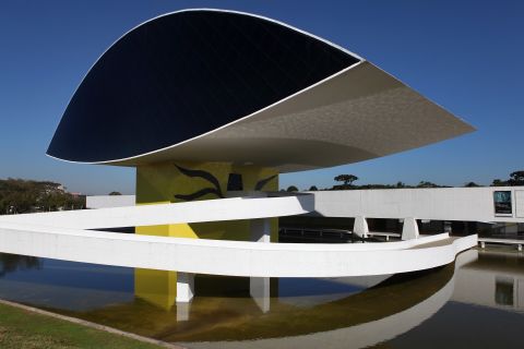 The first building of the <a href="http://www.museuoscarniemeyer.org.br/institucional/sobre-mon" target="_blank" target="_blank">Oscar Niemeyer Museum</a> was designed by him in 1967. The museum, located in Curitiba, Brazil, first opened in 1978, but more than two decades later, further expansions were made and the museum was reopened in 2003.
