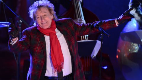 Rod Stewart performs at the 80th Annual Rockefeller Center Christmas Tree Lighting Ceremony in November in New York City. 