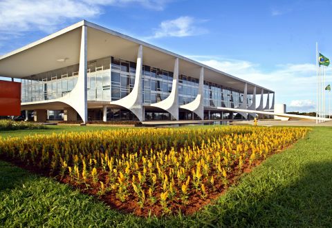 View of the Planalto Palace in Brasilia.