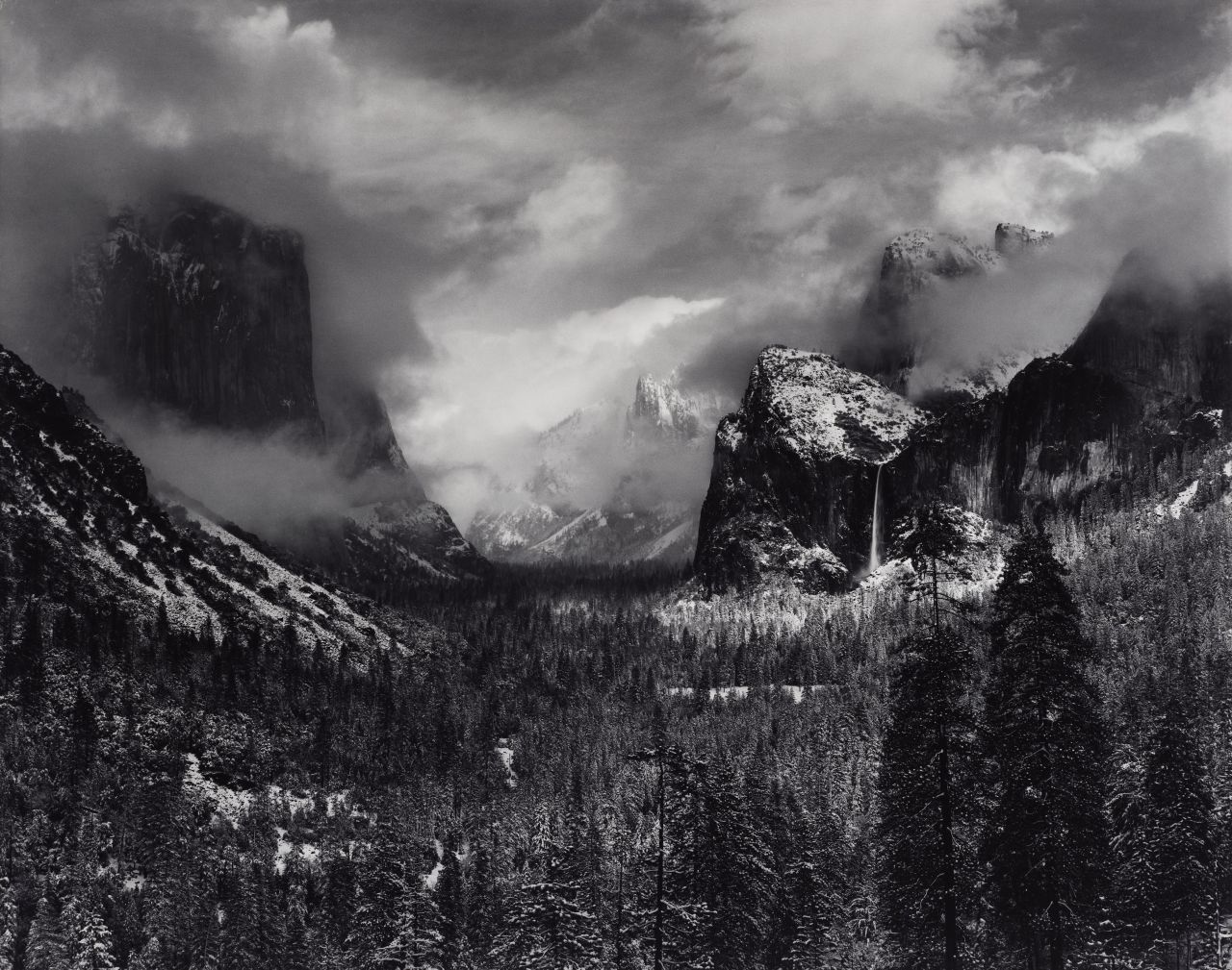 Clearing Winter Storm, Yosemite National Park, California, about 1937.
