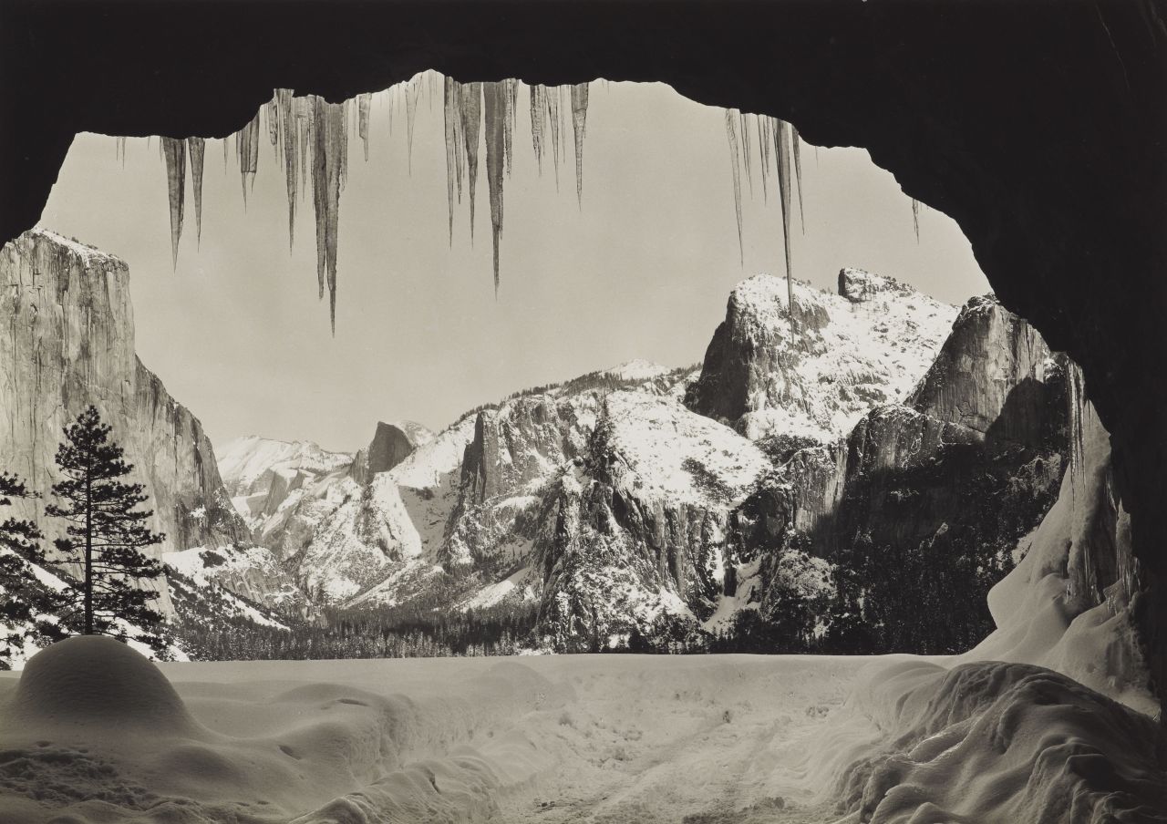 From Wawona Tunnel, Winter, Yosemite, about 1935.