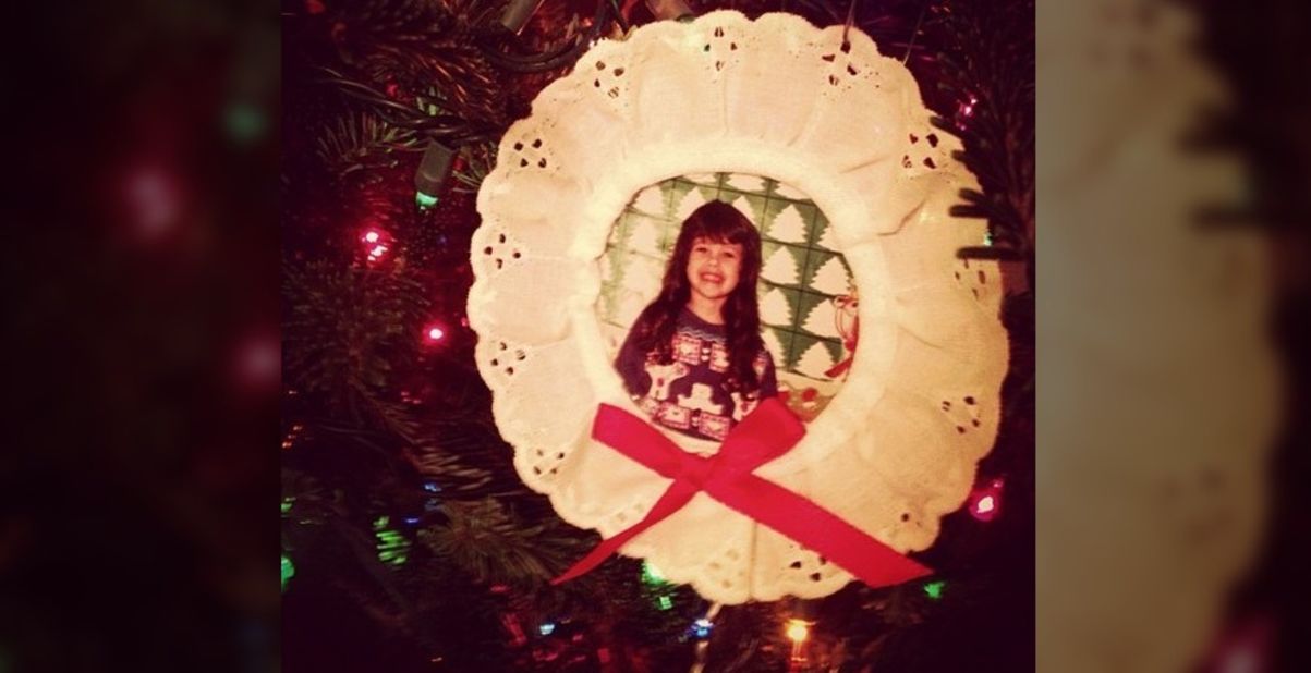 Orlando, Florida, photographer Tom Burton's (@twburton) daughter, Elise, made this ornament when she was in kindergarten and it's hung on the family's tree every year since. She's now 25 and teaches kindergarten -- and makes the ornaments with her own class.
