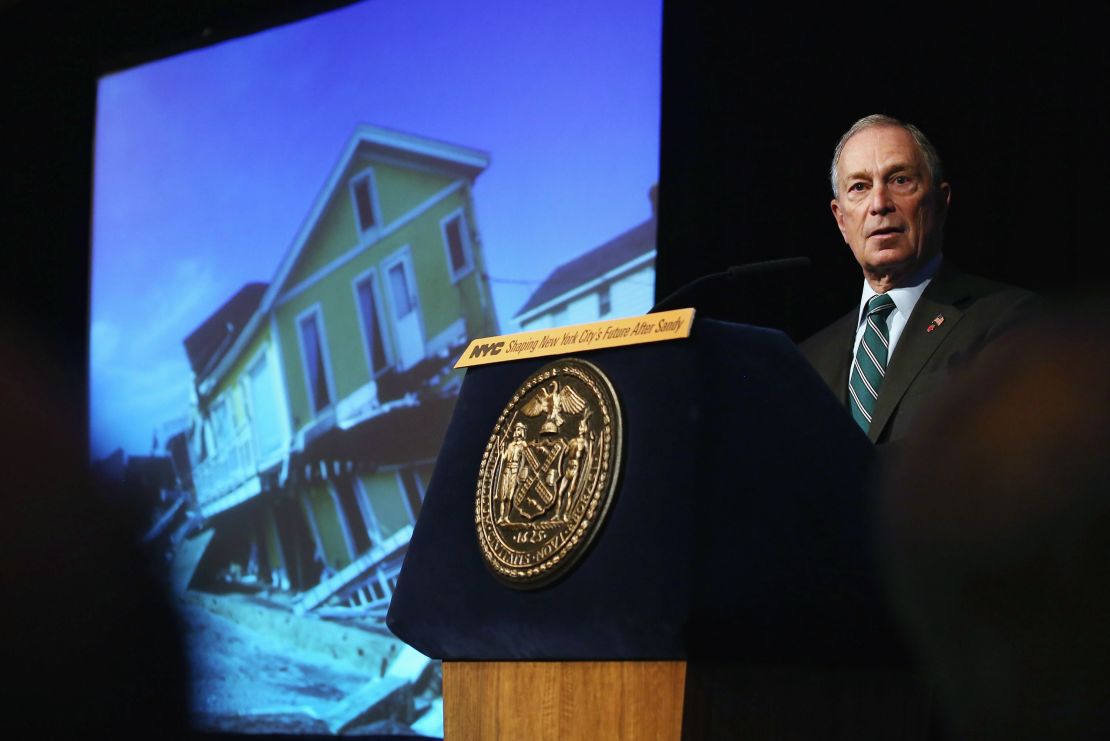 New York City Mayor Michael Bloomberg speaks on Thursday about long-term challenges facing the city after Sandy.