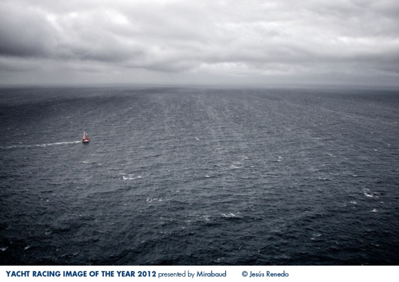 This haunting image of a lone yacht off the coast of Brittany, France, during the Vendee Globe race, was submitted by photographer Jesus Renedo.