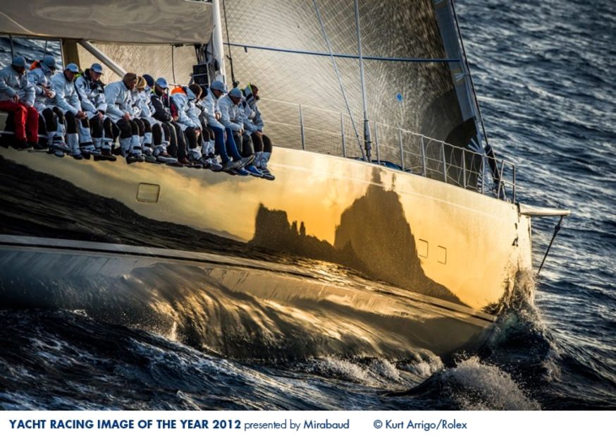 Malta photographer Kurt Arrigo leaned out of a helicopter to capture this stunning picture of the Rolex Volcano Race, winner of the World Yacht Racing Forum Image of the Year competition. 