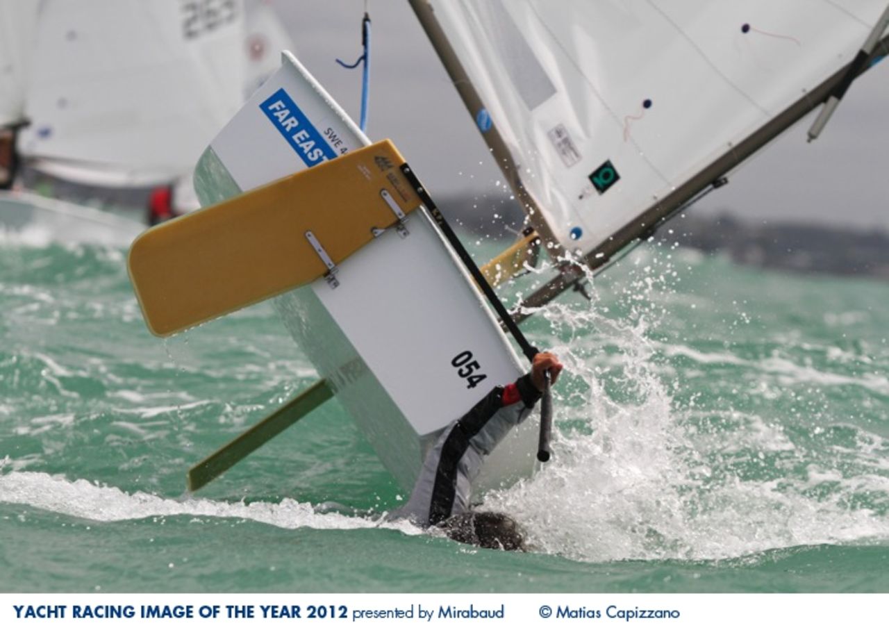 This vaguely comical image of a sailor struggling to get on board a wayward boat earnt Matias Capizzano fifth place.