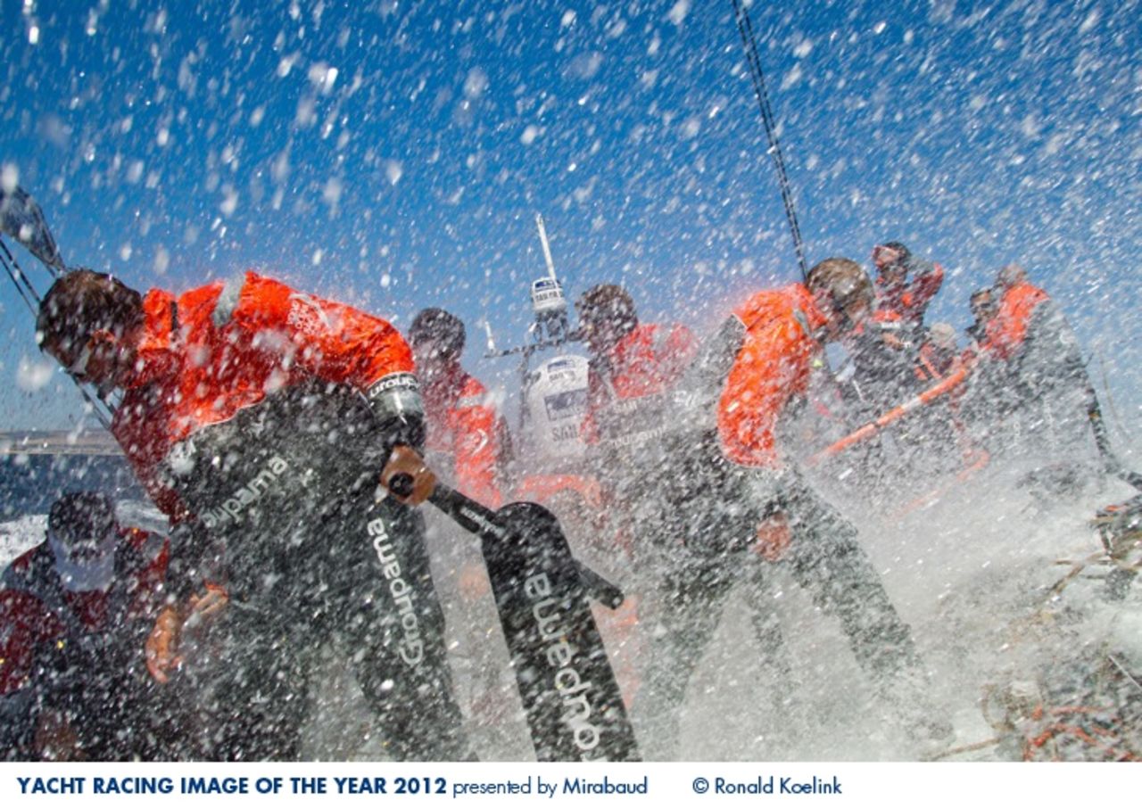 Ronald Koelink's action-packed photo of competitors during a practice-run of the Volvo Ocean Race in Cape Town earlier this month.