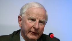 European Olympic Committee (EOC) President Patrick Hickey gives a press conference after the EOC's 37th general assembly in Istanbul on November 22, 2008. AFP 