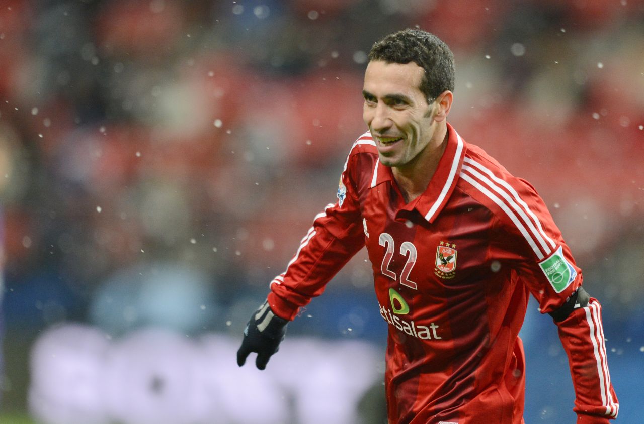 Al-Ahly substitute Mohamed Aboutrika celebrates after scoring the deciding goal against Japan's Sanfrecce Hiroshima in Sunday's Club World Cup quarterfinal in Toyota, which was a 2-1 win for the African champions.