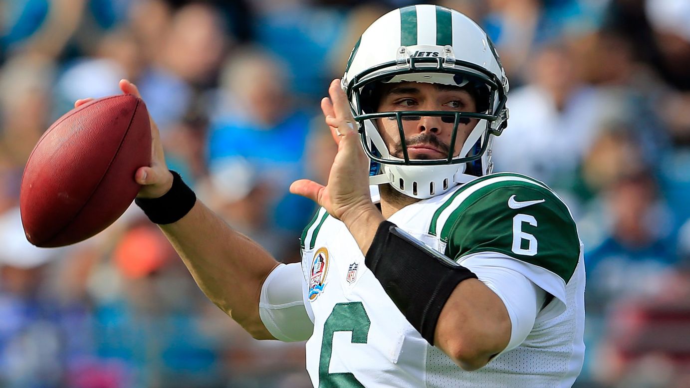 New York Jets quarterback Mark Sanchez attempts a pass during the game against the Jacksonville Jaguars at EverBank Field on Sunday, December 9, in Jacksonville, Florida.