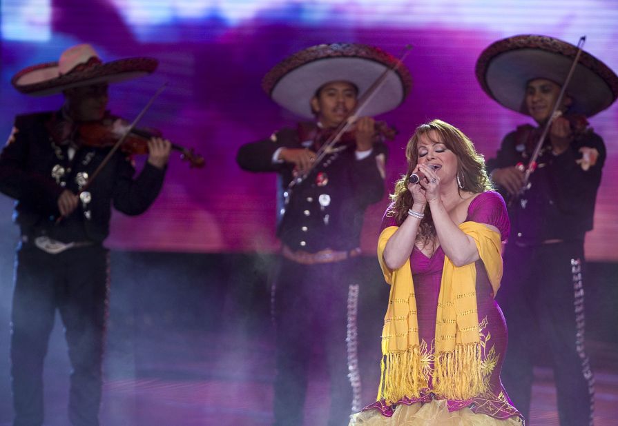 Rivera performs during the Teleton 2010 in December 2010 in Mexico City. Rivera's performances of soulful ballads won her millions of fans on both sides of the U.S.-Mexico border. 