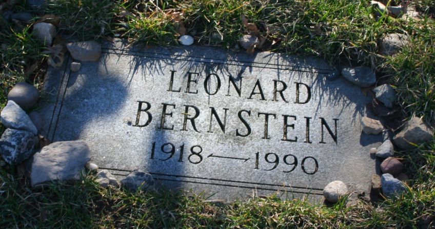 Famed composer Leonard Bernstein, who penned the score for "West Side Story," is buried at Green-Wood.