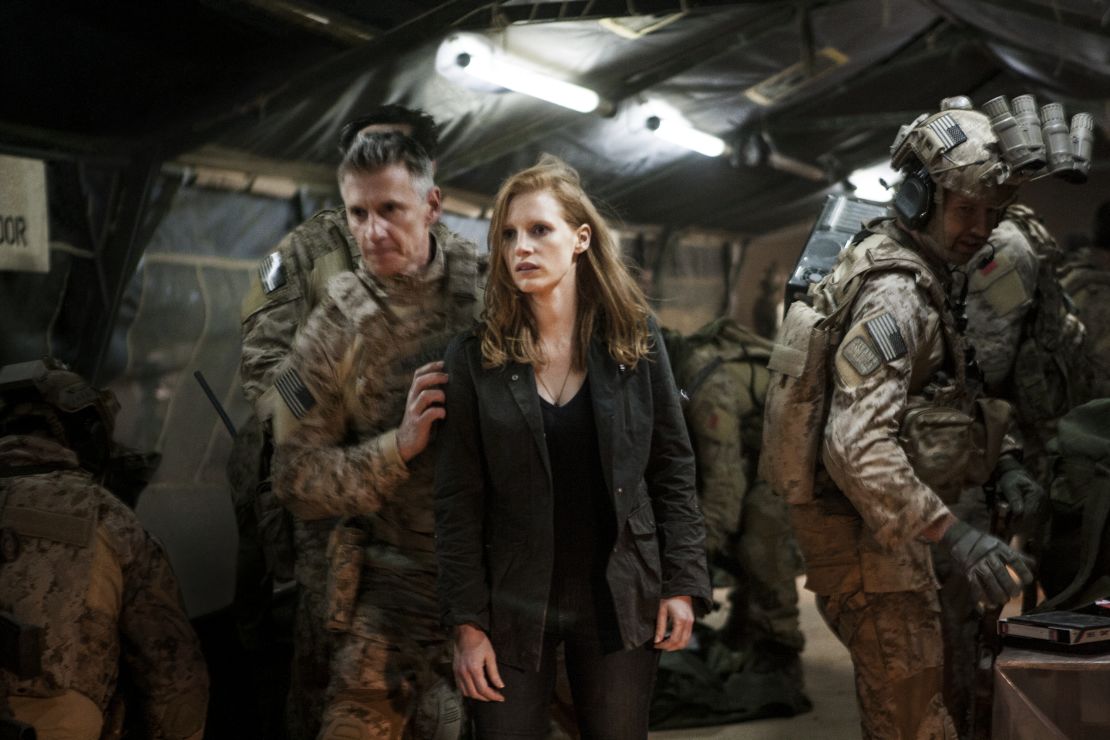 In the new film "Zero Dark Thirty", Jessica Chastain plays a CIA analyst who is part of the team hunting Osama bin Laden. 