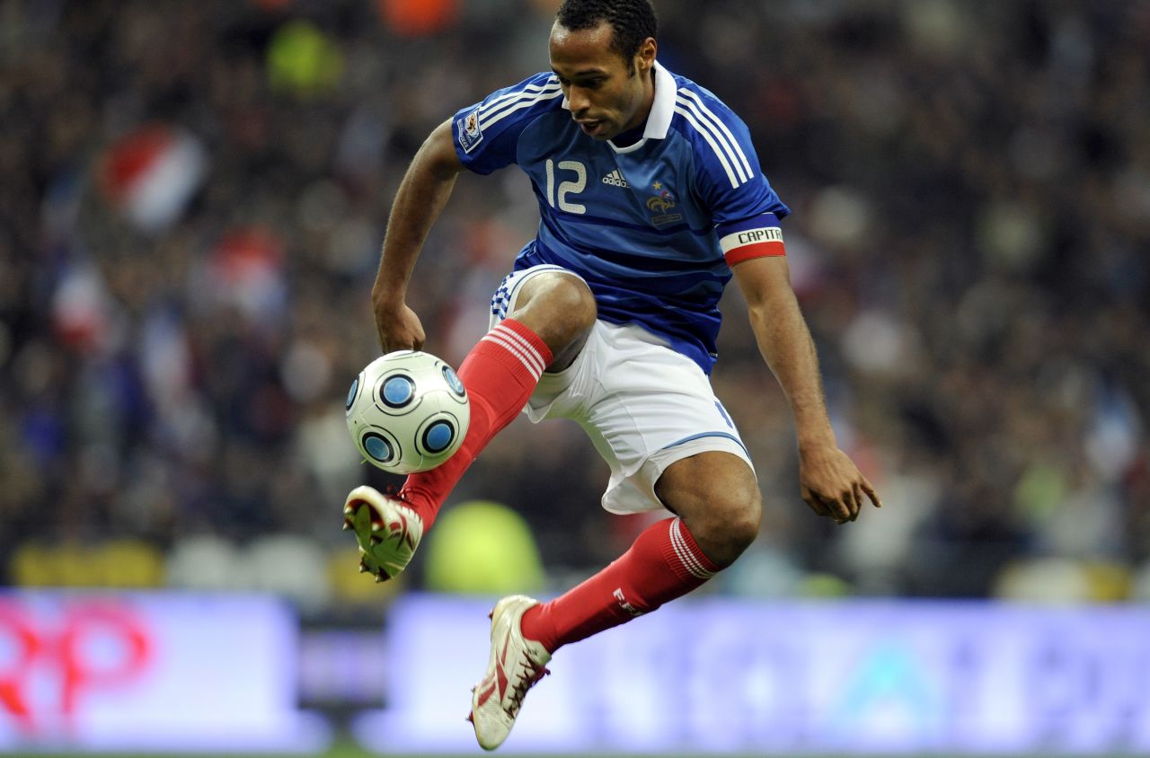 Thierry Henry scored 51 goals for France and is Les Bleus' all-time top scorer.