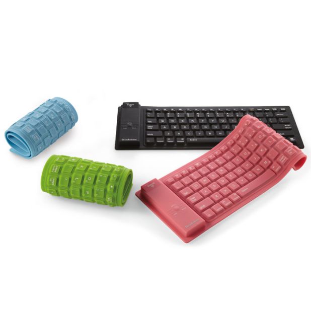 Do you find typing on a tablet tiresome? This flexible silicone keyboard may be for you. It pairs wirelessly with your Bluetooth-enabled iPad and rolls up for easy storage or travel. It's also waterproof, which is handy for clumsy coffee drinkers. Available for $60 from <a href="http://www.brookstone.com/bluetooth-silicone-keyboard?bkeid=compare%7cmercent%7cgooglebaseads%7csearch&mr:trackingCode=20813158-1FAB-E111-AC8D-001B21A69EB0&mr:referralID=NA&mr:adType=pla&mr:ad=15575820804&mr:keyword=&mr:match=&mr:filter=44048494284&gclid=CJnijr61k7QCFQiqnQod0U4ARQ" target="_blank">Brookstone</a>.